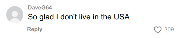 Comment expressing relief about not living in the USA, highlighting concerns related to pay for ambulance rides in America. Comment expressing relief about not living in the USA, highlighting concerns related to pay for ambulance rides in America.