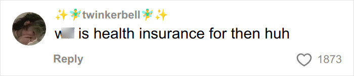 Comment on social media questioning if the blurred word relates to health insurance, highlighting issues with paying for ambulance rides. Comment on social media questioning if the blurred word relates to health insurance, highlighting issues with paying for ambulance rides.