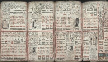 Pages of the Dresden codex on eclipses