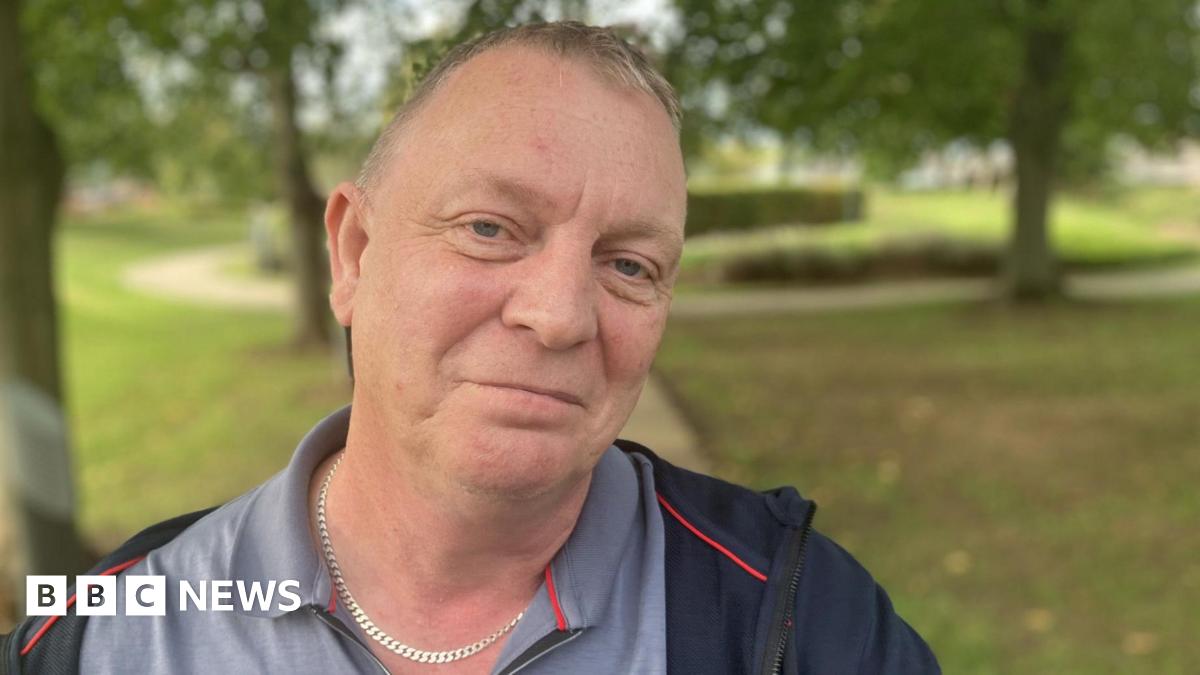 John Wade in the grounds of a Derbyshire Healthcare NHS Foundation Trust site in Derby. The mental health trust supports people to deal with problem gambling.