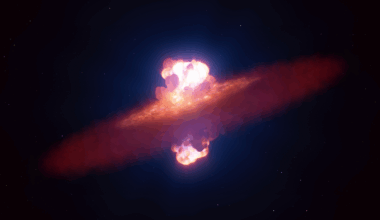 Artist&rsquo;s impression of a star going supernova.