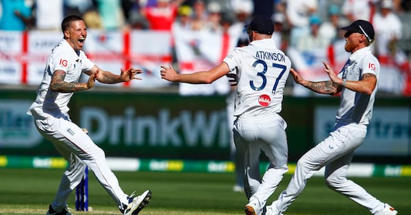 Stokes shines with 5-wicket haul as England gains in chaotic Ashes opener