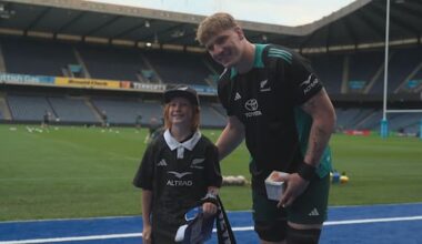 Dutch dad surprises son with visit to meet All Black Fabian Holland