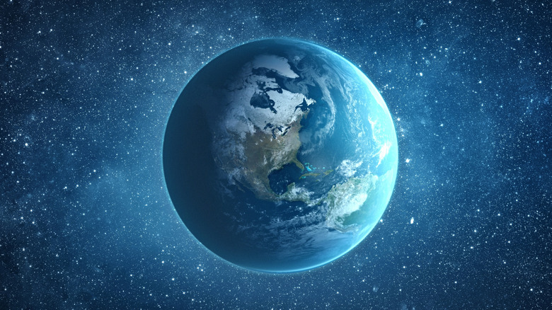 Earth in space composite image