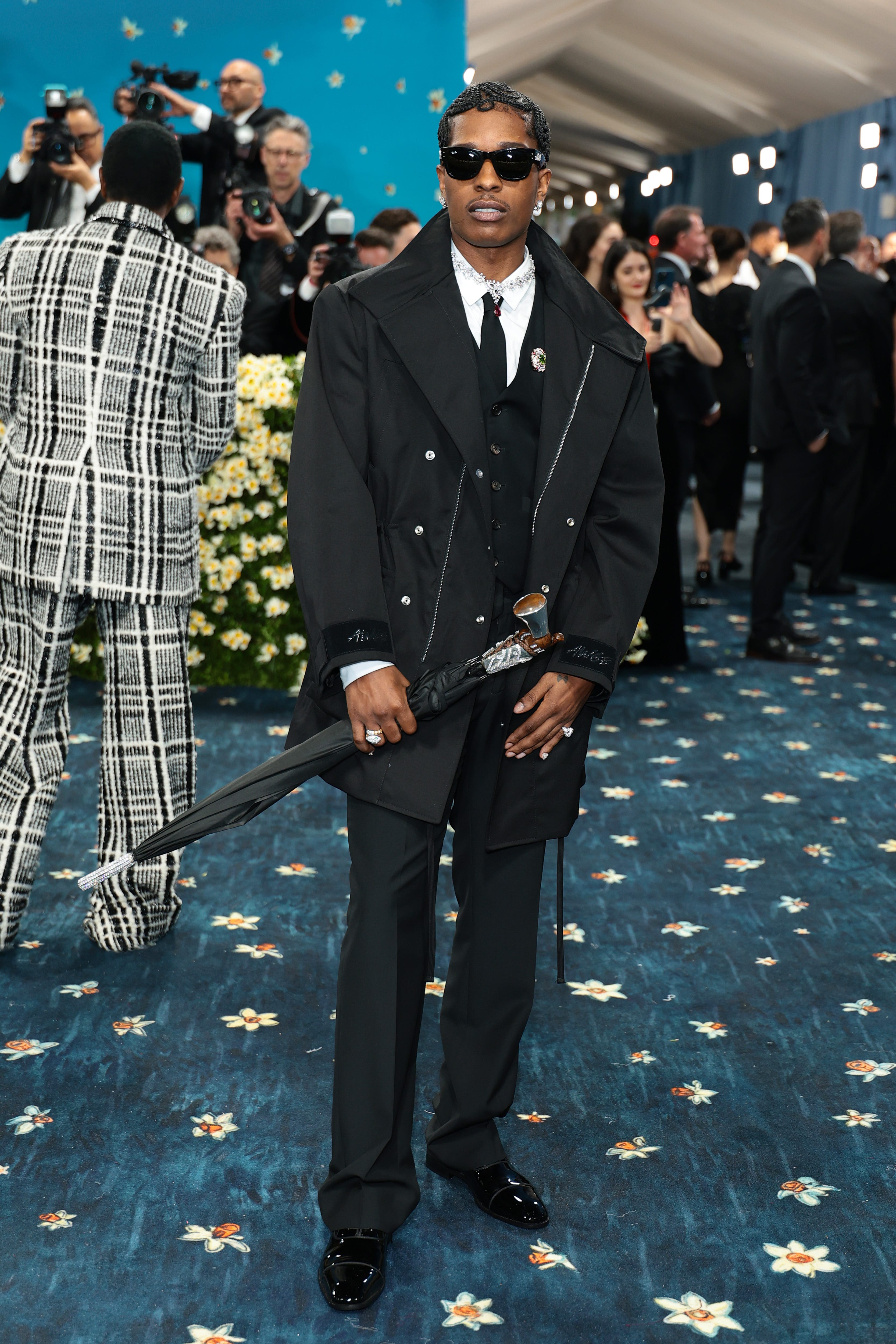 new york, new york may 05: met gala co chair a$ap rocky attends the 2025 met gala celebrating superfine: tailoring black style at metropolitan museum of art on may 05, 2025 in new york city. (photo by dimitrios kambouris/getty images for the met museum/vogue)