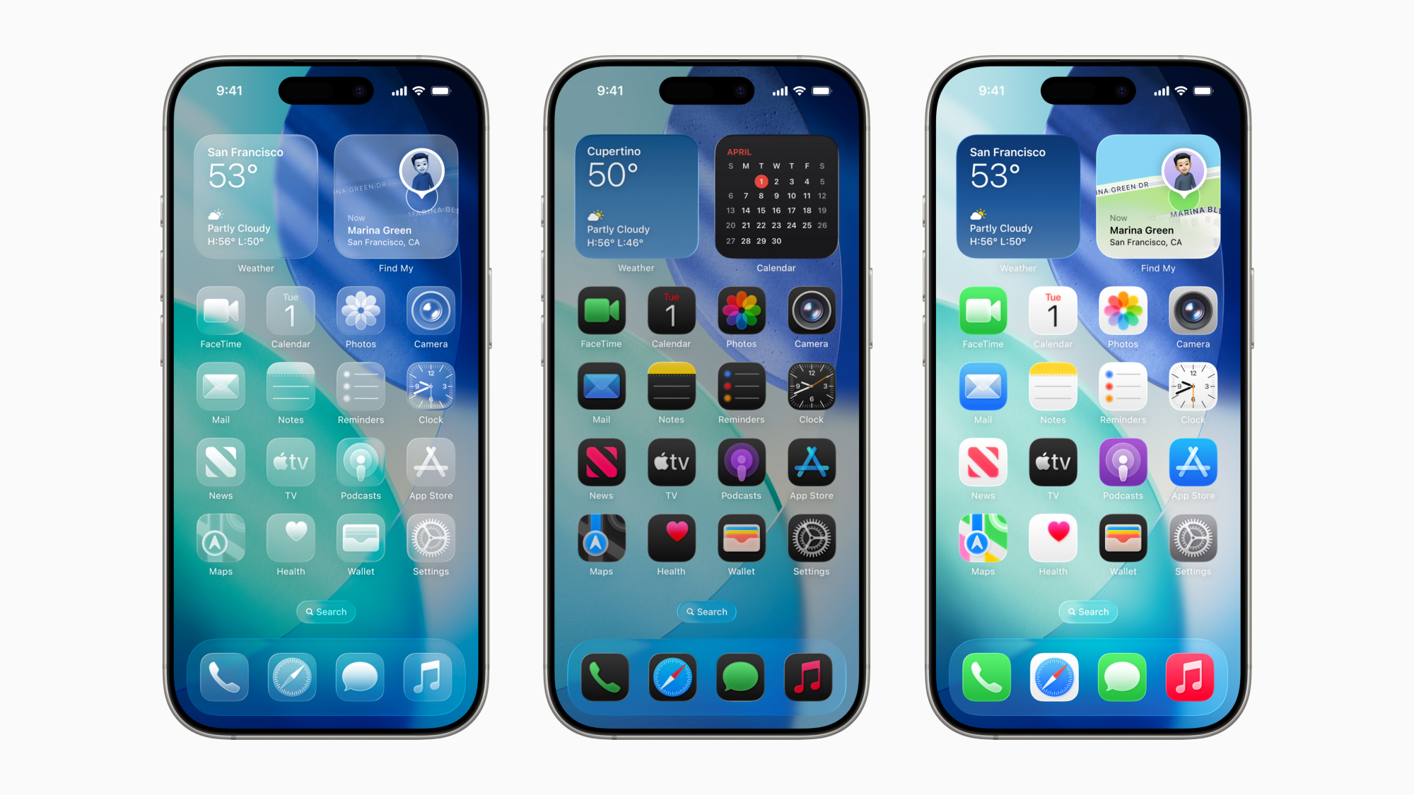 iphones displaying liquid glass and new ios 26 features.