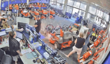 Fireworks fired into lawnmower shop 'could have been catastrophic'