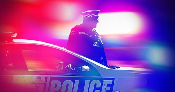 Two-hour motorbike chase ends with rider stuck in wet grass