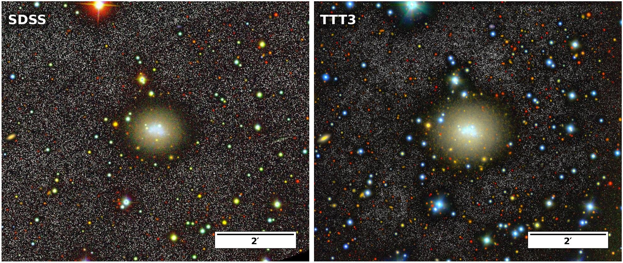 Two views of a galaxy