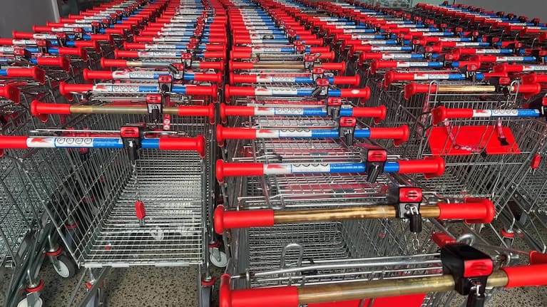 Shopping trolleys at Rotorua's Kmart will now cost you a deposit of 50c to use.
