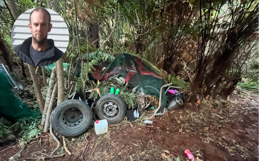One of the campsites Tom Phillips lived in with his children. Photo: RNZ / Supplied / Police