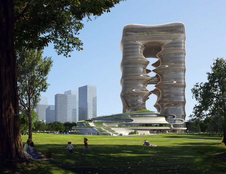 Zaha Hadid Architects’ Yidan Center in Shenzhen Tops Out as a New Global Hub for Education - Image 1 of 12