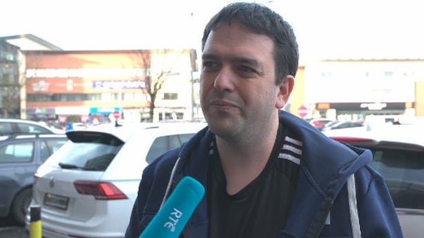 Donegal man Declan McHugh speaking to RTÉ News