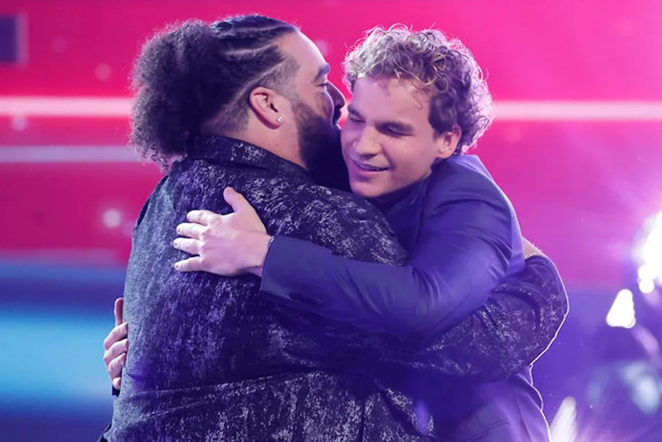 Trae Patton/NBC Ralph Edwards and Aiden Ross on 'The Voice'