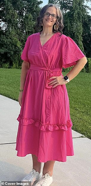 Erskine is shown above at her new weight of 175lbs