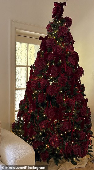 Pictured: Lou's extravagant Christmas tree