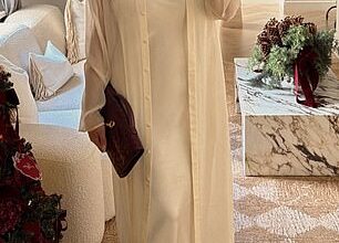 This year, socialites are turning to top interior designers and florists to craft their Christmas trees. (Pictured: Sydney heiress Lou O'Neil)