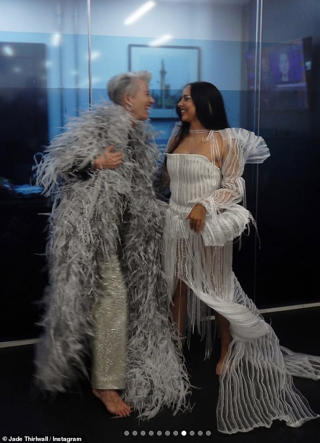 The pair looked happier than ever as they beamed for snaps together