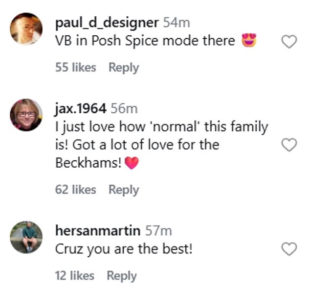 Fans wrote in the comments: 'I love this family so much' and 'Can I get an invite for next year?'