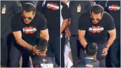 Salman Khan warmly greets and blesses young fans at Hyderabad event, hailed as ‘most adored megastar’ - WATCH viral video
