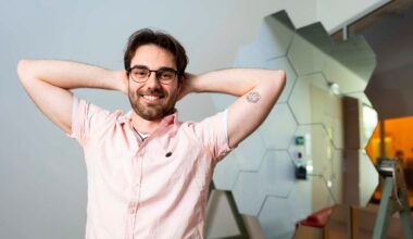 Student Max Charles pictured with his James Webb Space Telescope tattoo. Credit: University of Sydney