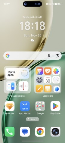 Magic Capsule interface - Honor Magic8 Lite review