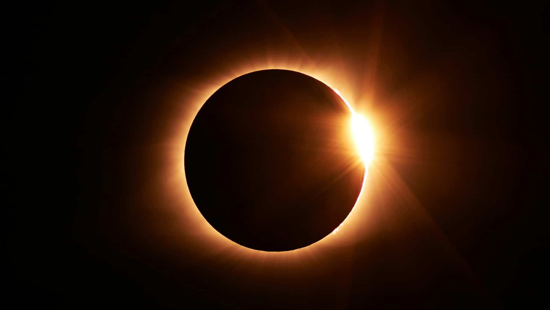 Nightfall during rare astronomical event