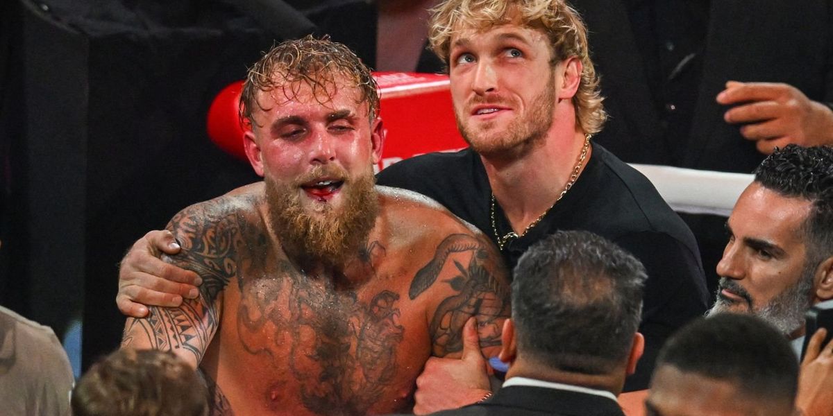 Jake Paul forced to eat 'world's most expensive hot dog' via a blender after losing Anthony Joshua fight