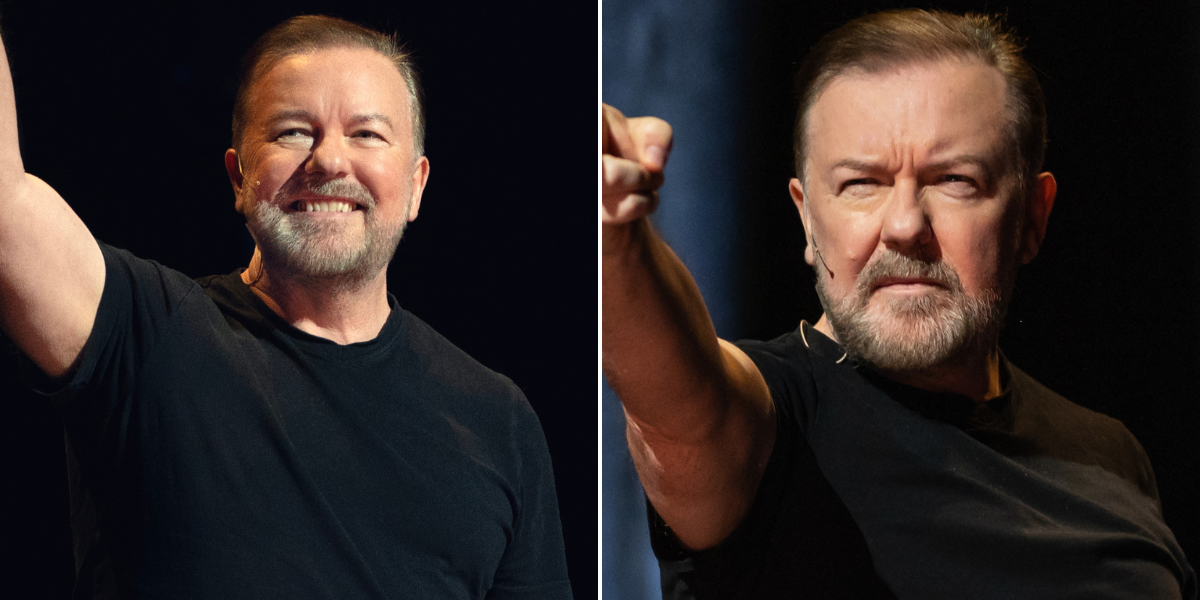 Ricky Gervais brilliantly fires back as he's accused of 'whining about being cancelled' in new stand-up special Mortality