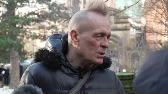 John Robb in a black puffer jacket