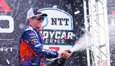 Dixon celebrates his most recent victory at Mid-Ohio in early July. Photo: Kevin Dejewski