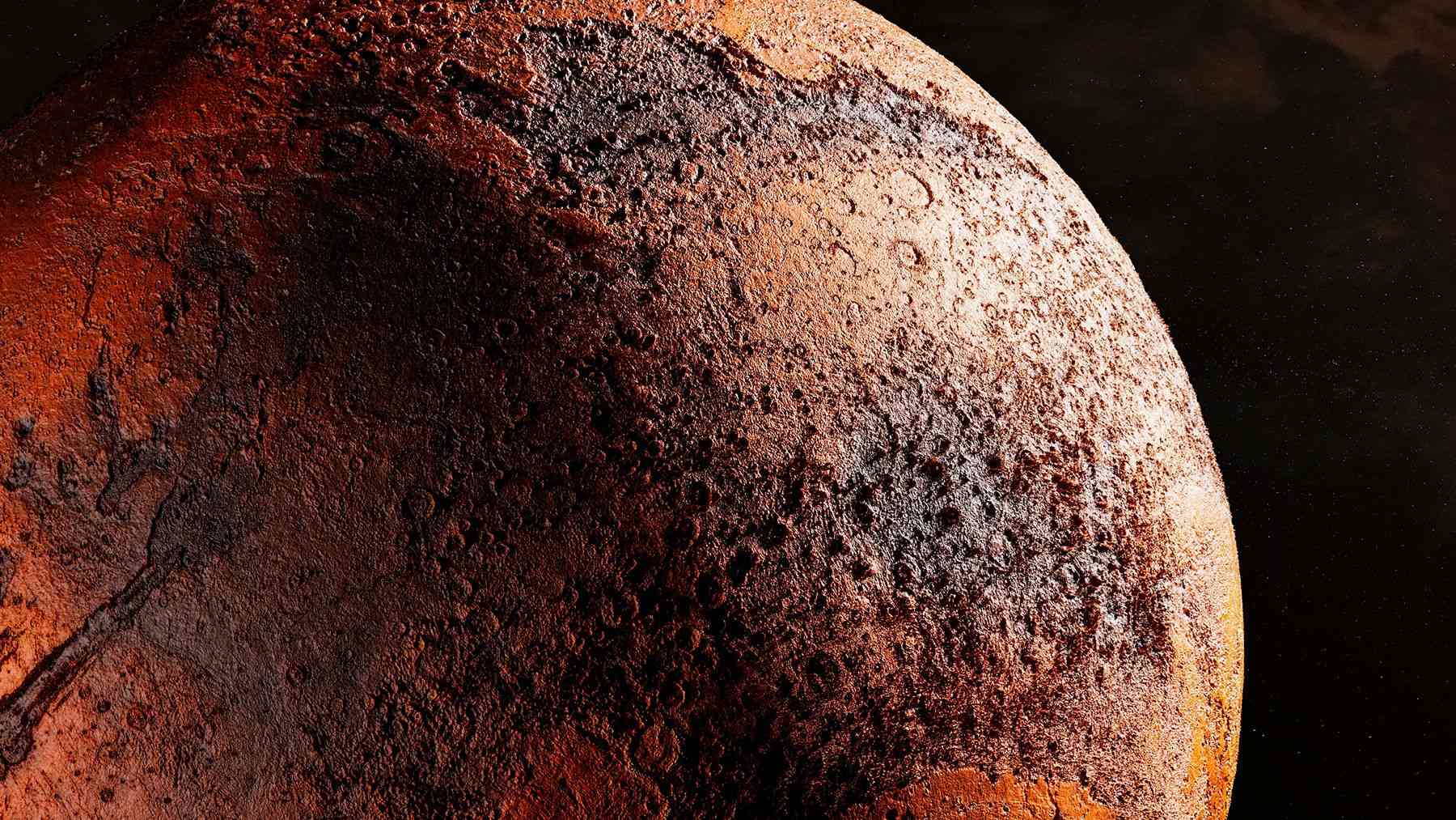 Restricted zones on Mars exploration map