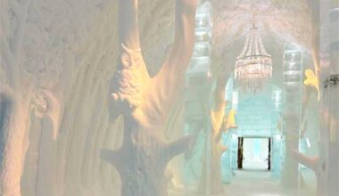 Red Deer's Brian McArthur and Dawn Detarando were among a dozen artists chosen to create rooms at this year's Icehotel in Sweden. Their Cathedral Grove is the main hall into the 30,000-square-foot hotel carved entirely out of ice and snow. (Photo contributed)