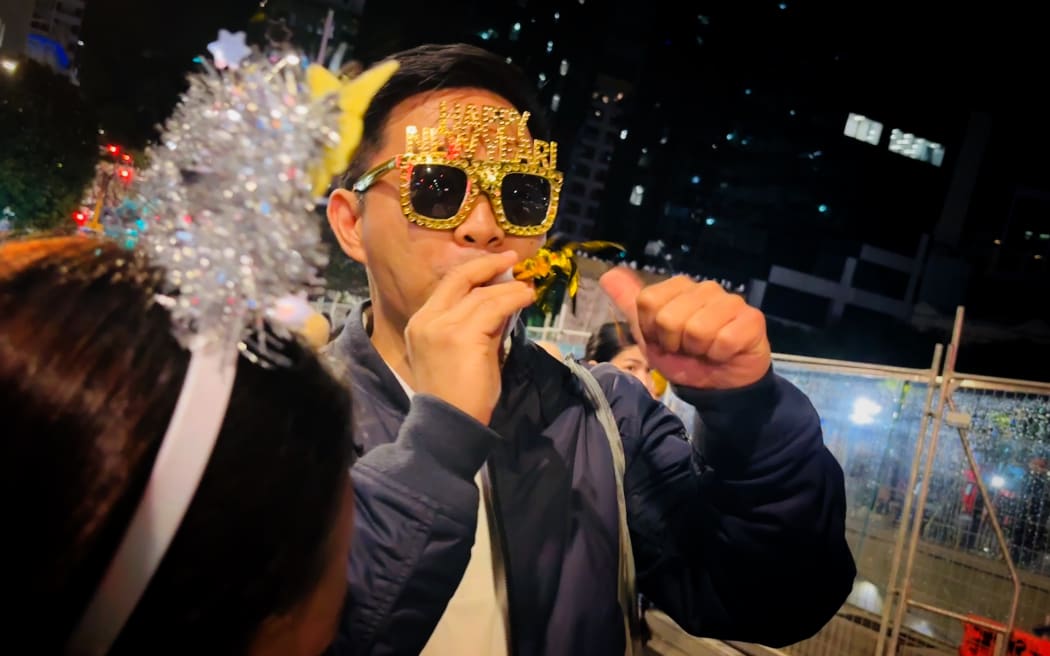 A New Year's reveller.