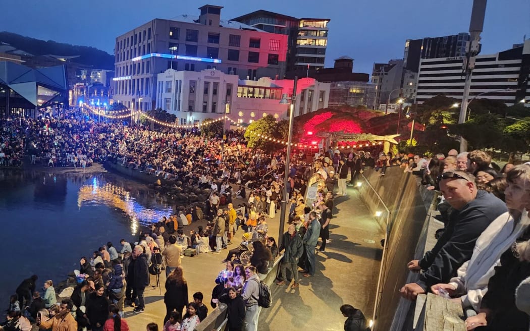 New Year's Eve celebrations in central Wellington.