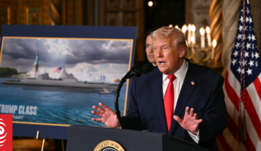 US President unveils new 'Trump class' fleet of battleships