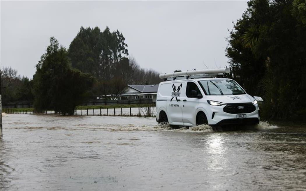 a car in a flood