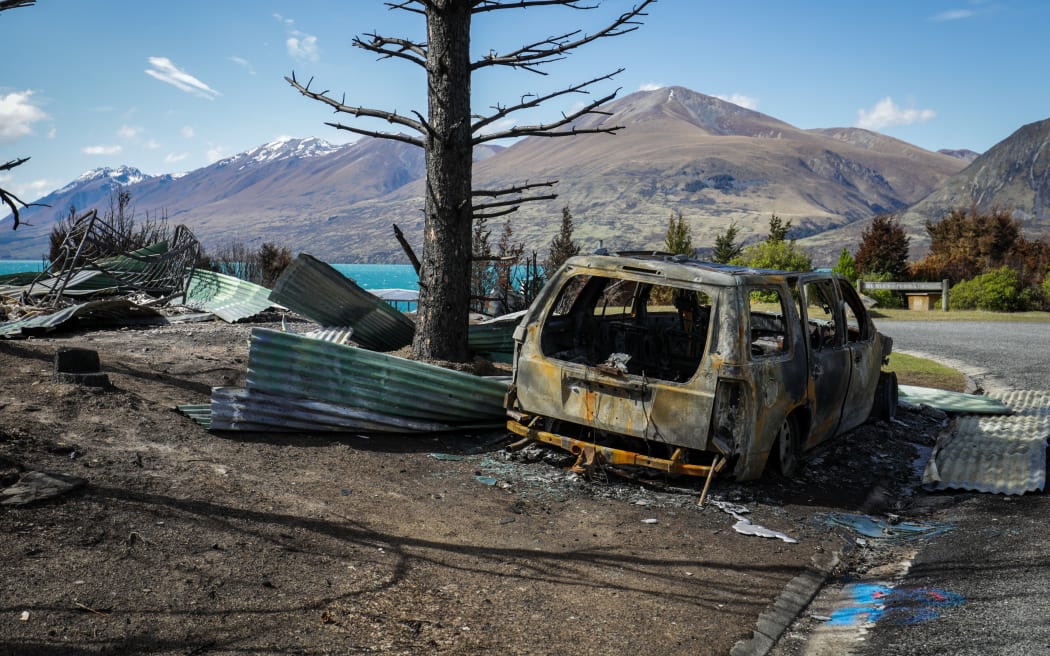 Media were allowed to look at the damage the week after it happened