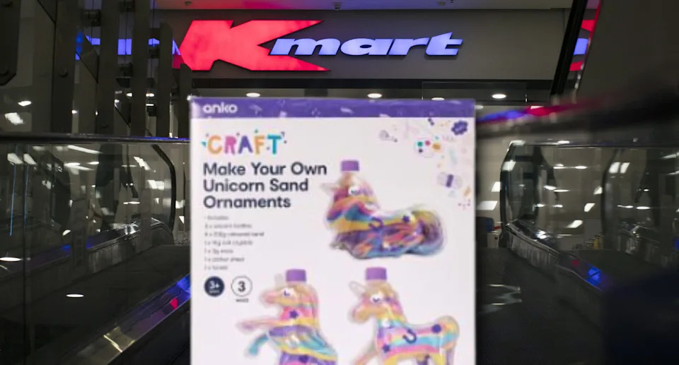 Kmart has recalled this sand product over fears it contains asbestos. Picture: Kmart/Getty