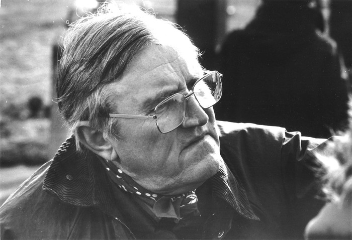 Producer Innes Lloyd pictured on location in 1982