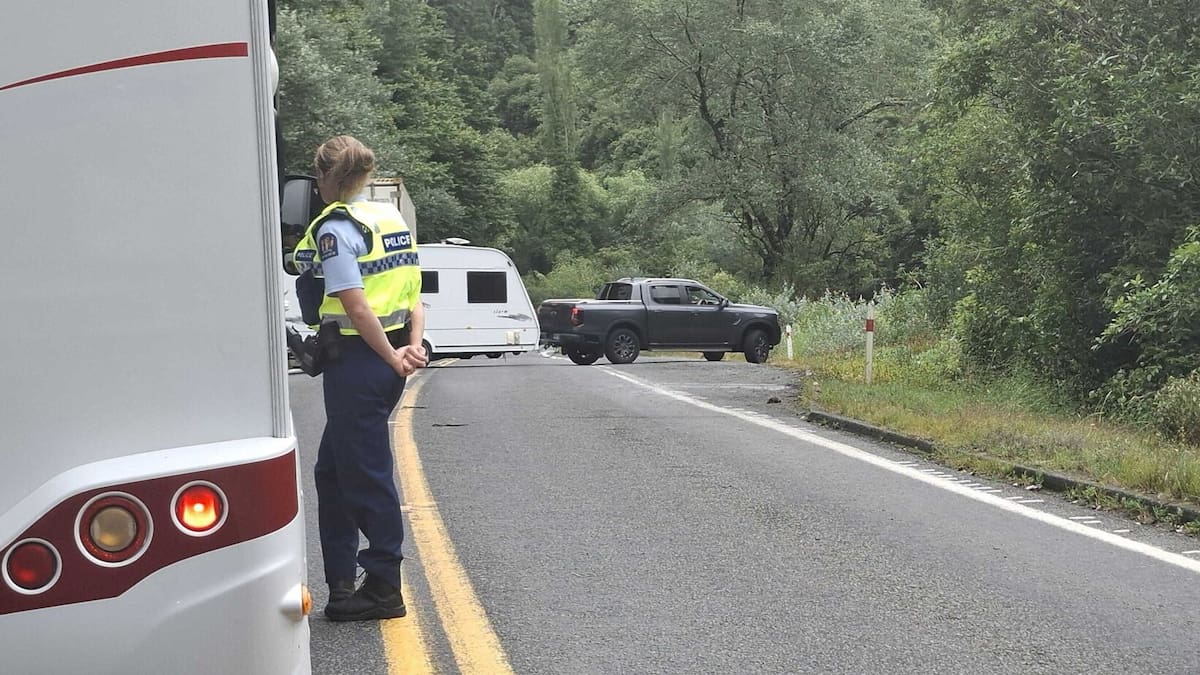 Serious crash closes SH2 north of Napier after car plunges off bank