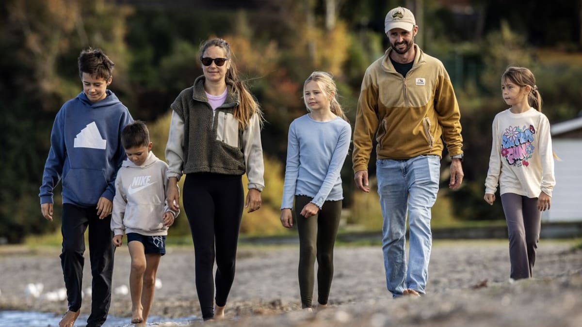 ‘We’re walking to Bluff’: Meet the incredible Williams family of six - including a 6yo - who walked the entire length of New Zealand