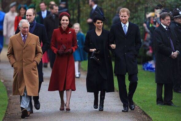 Prince Charles, Prince of Wales, Prince William, Duke of Cambridge, Catherine, Duchess of Cambridge, Meghan, Duchess of Sussex a