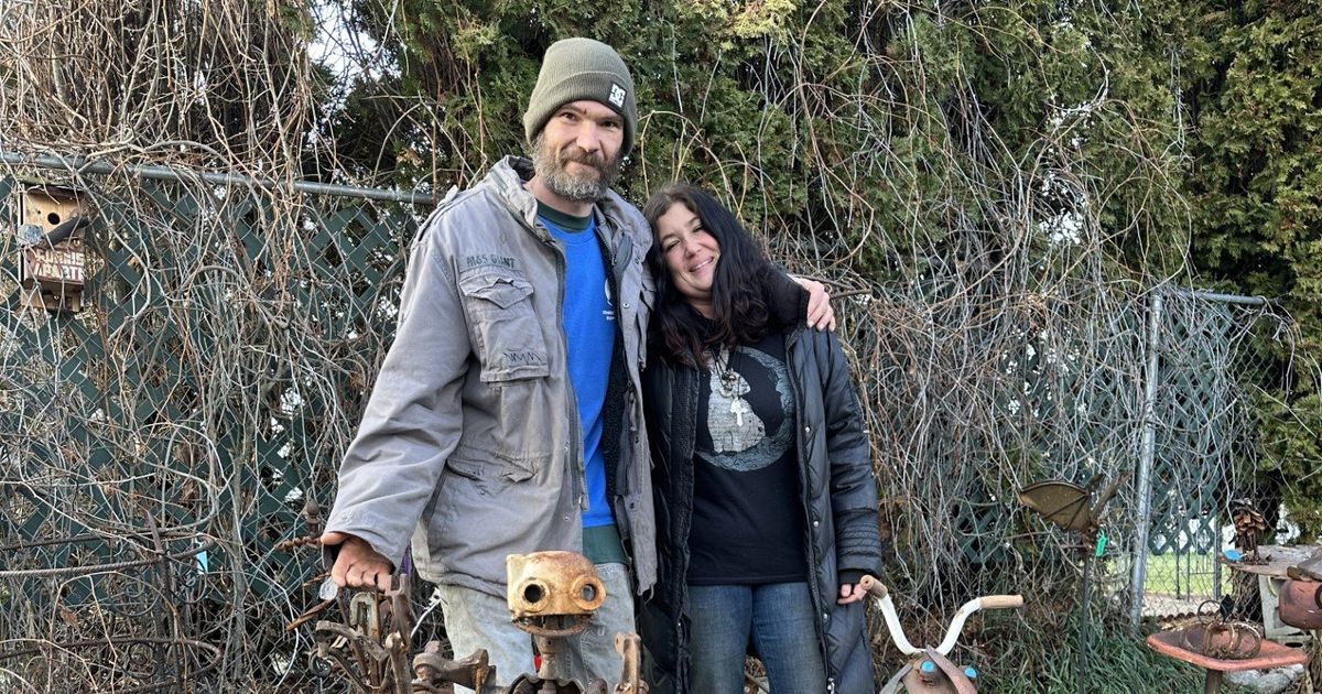 Local couple repurposes wrenches and car jacks into imaginative sculptures