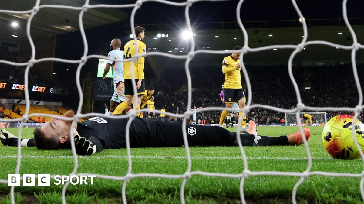 Jose Sa lies on his back after conceding