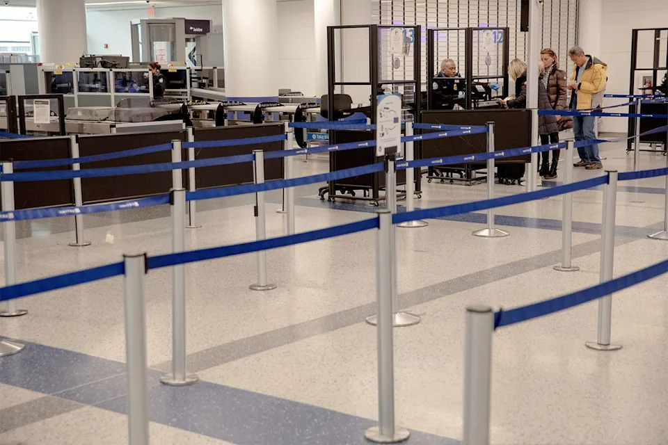 Yehyun Kim for The Washington Post via Getty Security lines at Newark Liberty International Airport