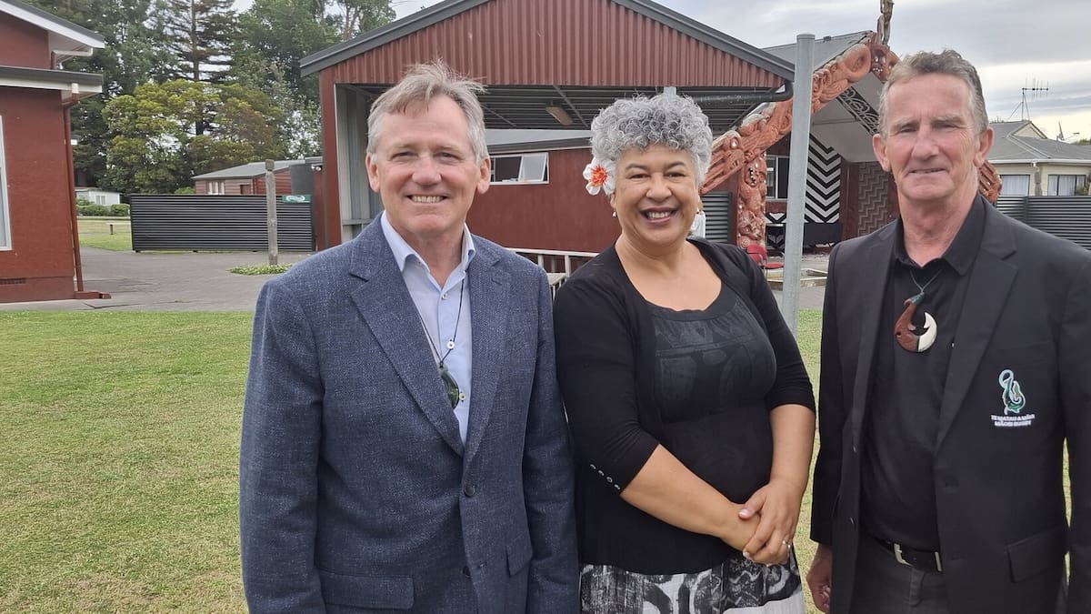 NZ Rugby boss David Kirk and family get a welcome at Hawke’s Bay marae