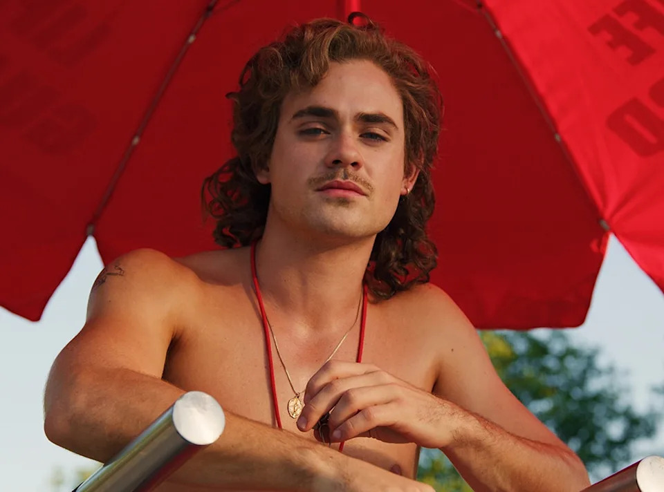 <p>23. To win the part of Billy, the mullet-rocking bad boy older stepbrother of Max (<strong>Sadie Sink</strong>), Australian actor <strong>Dacre Montgomery</strong> <a href="https://www.eonline.com/news/891581/stranger-things-dacre-montgomery-goes-shirtless-in-must-see-audition-tape" rel="nofollow noopener" target="_blank" data-ylk="slk:filmed a fun, yet slightly raunchy, audition tape, telling GQ;elm:context_link;itc:0;sec:content-canvas" class="link ">filmed a fun, yet slightly raunchy, audition tape, telling <em>GQ</em></a> he "wanted to make a bit of a splash with the Duffers."</p> <p>That meant filming himself dancing to classic 1980s songs like "Come on Eileen" and "Hungry Like the Wolf" in nothing but a G-string. Dacre admitted he had some hesitation about sending it, saying, "Either I'm never going to work again, or somebody somewhere is going to see one thing in me, and they'll give me a chance." Fortunately, his risk paid off.</p>