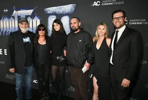 Getty Images Rob Reiner, Michele Singer, Romy Reiner, Nick Reiner, Maria Gilfillan and Jake Reiner at "Spinal Tap II: The End Continues" Los Angeles Premiere held at The Egyptian Theatre on September 09, 2025 in Los Angeles, California.