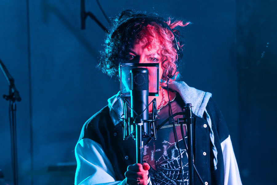 Addy Faith sings inside Giovi’s Garden recording studio in Idaho Falls. | Photo courtesy of Brandt Moon